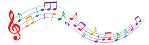 colorful music score sheet